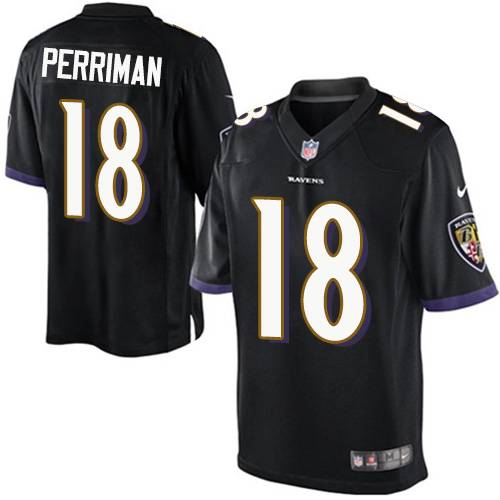 Youth Limited Breshad Perriman Nike Jersey Black Alternate - #18 NFL Baltimore Ravens